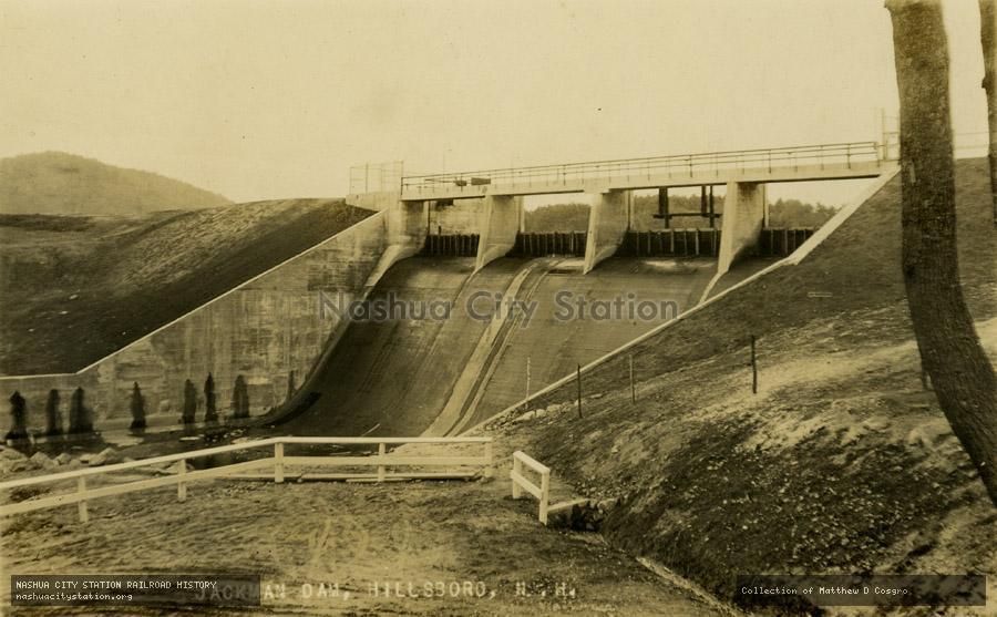 Postcard: Jackman Dam, Hillsboro, N.H.